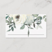 SOFT IVORY WHITE FLORAL BUNCH WEDDING PLACE CARD VISITEKAARTJE (Voorkant)