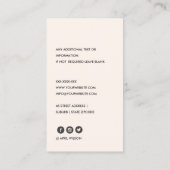 SOFT IVORY WHITE GRAY WEDDING GOWN BRIDAL DRESS VISITEKAARTJE (Achterkant)