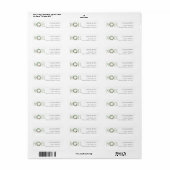 Soft Joy Blush Groene Kerst Krans Adres Etiket (Full Sheet)
