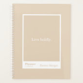 Soft Khaki/Beige Block Quote | Fully Customizable Planner (Voorkant)