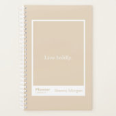 Soft Khaki/Beige Block Quote | Fully Customizable Planner (Voorkant)