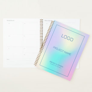 Soft kleuren holographic background 2 planner