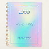 Soft kleuren holographic background 2 planner (Voorkant)