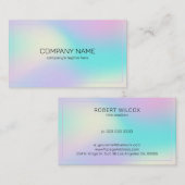 Soft kleuren holographic background 2 visitekaartje (Voorkant / Achterkant)