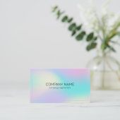 Soft kleuren holographic background 2 visitekaartje (Staand voorkant)