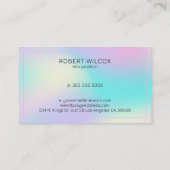 Soft kleuren holographic background 2 visitekaartje (Achterkant)