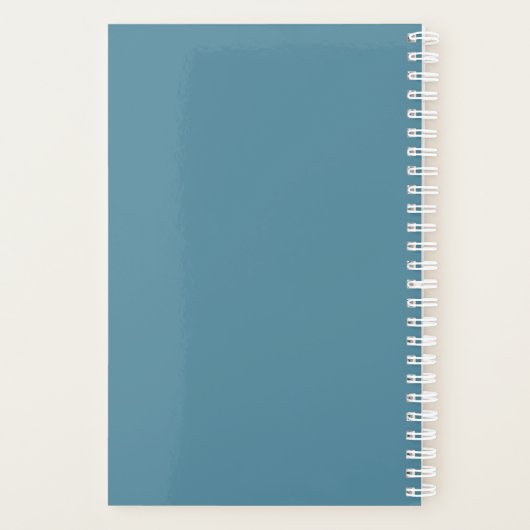 Soft Laurentian Floral Custom Name Planner (Achterkant)