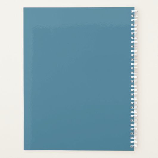 Soft Laurentian Floral Custom Name Planner (Achterkant)