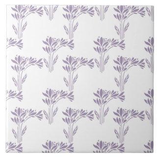 Soft Lavender Botanical Pattern Tile Tegeltje