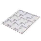 Soft Lavender Botanical Pattern Tile Tegeltje (Zijkant)
