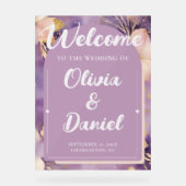 Soft Lavender Ceremony Welcome Display (Voorkant)