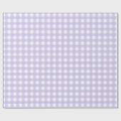 Soft Lavender Classic Gingham Checking Pattern Cadeaupapier (Vlak)