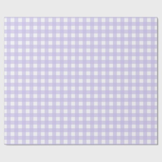 Soft Lavender Classic Gingham Checking Pattern Cadeaupapier (Vlak)