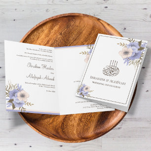 Soft Lavender Floral Islamic Muslim Wedding