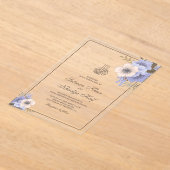 Soft Lavender Floral Islamic Muslim Wedding Acryl Uitnodigingen (Laagn)