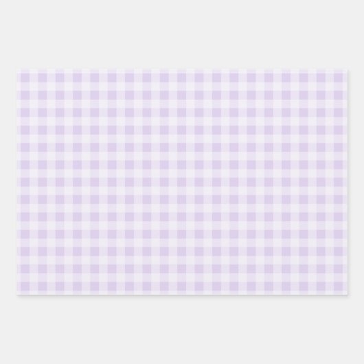 Soft Lavender Gingham Wrapping Paper Sheets (Voorkant 2)