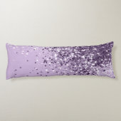 Soft Lavender Lady Glitter #1 (Faux Glitter) #art  Lichaamskussen (Achterkant)