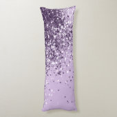 Soft Lavender Lady Glitter #1 (Faux Glitter) #art  Lichaamskussen (Achterkant (Verticaal))
