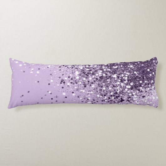 Soft Lavender Lady Glitter #1 (Faux Glitter) #art  Lichaamskussen (Voorkant)