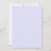 Soft Lavender Minimalist 16th Birthday Invitation Kaart (Achterkant)