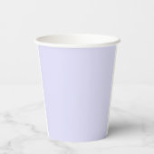 Soft Lavender Minimalist Birthday Party Paper Cup Papieren Bekers (Achterkant)
