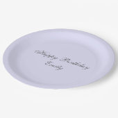 Soft Lavender Minimalist Birthday Party Plates Papieren Bordje (Gekanteld)