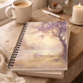 Soft Lavender Nature Aesthetic Reflections Journal Notitieboek