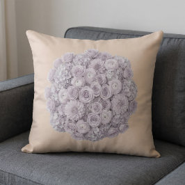 Soft Lavender & Pale Grey Floral Kussen