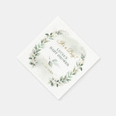 Soft Leafy Greenery Gold Wreated Baby shower Servet (Hoek)