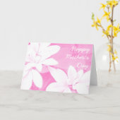 Soft Leaves Roze 'Moederdag' kaart voortekst (Gele Bloem)