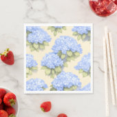 Soft Lemo Blue Hydrangea Standard Luncheon Napkins Servet (Insitu)