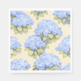 Soft Lemo Blue Hydrangea Standard Luncheon Napkins Servet