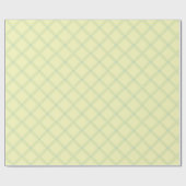 Soft Lemon Yellow and Mint Green Diagonal Plaid Cadeaupapier (Vlak)