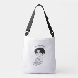 Soft Life Loading Cozy Chibi Boy Tea Crossbody Tas