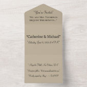 Soft Light Beige Background – Wedding Design All In One Uitnodiging (Binnen)