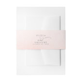 Soft Light Pink Elegant Wedding Belly B Uitnodigingen Wikkel (Voorkant Voorbeeld)