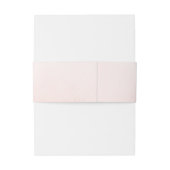 Soft Light Pink Elegant Wedding Belly B Uitnodigingen Wikkel (Achterkant Voorbeeld)