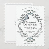 Soft Light Silver Blue-kerstuitnodiging Feestdagenkaart (Voorkant / Achterkant)