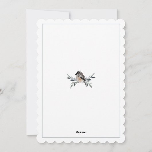 Soft Light Silver Blue-kerstuitnodiging Feestdagenkaart (Achterkant)