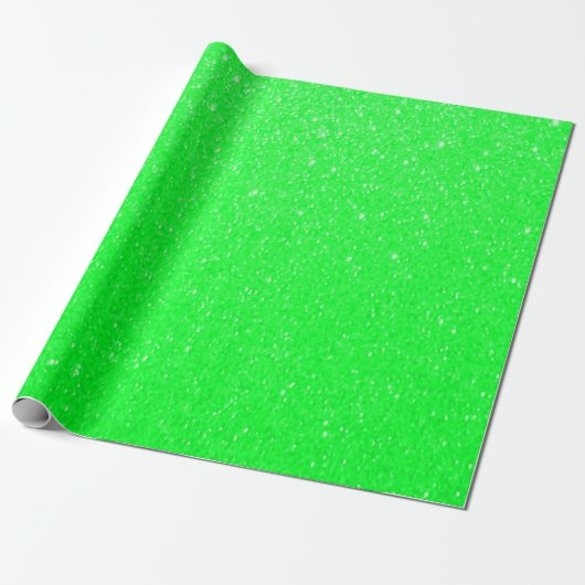 Soft Lime Green Glitter Print Cadeaupapier (Uitgerold)