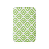 Soft Lime Green Retro Chic Ikat druppelt Patroon Badmat (Voorkant Verticaal)