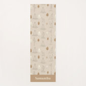 Soft Line Art Yoga Flow Minimalist Yogamat (Voorkant)