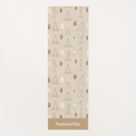 Soft Line Art Yoga Flow Minimalist Yogamat