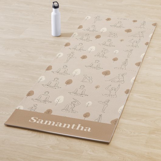 Soft Line Art Yoga Flow Minimalist Yogamat (In situ)