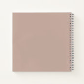 Soft Linen Blush Pink Modern Weddenschap Book Notitieboek (Achterkant)