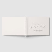 Soft Linen Ivory Modern  Weddenschap Gastenboek (Volledig)