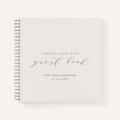 Soft Linen Ivory Wedding Guest Book Notitieboek (Voorkant)