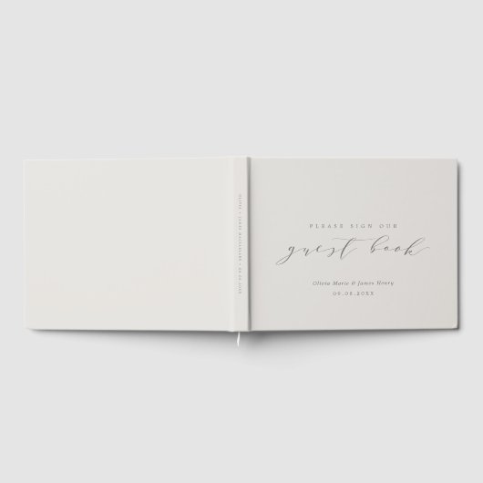 Soft Linen Modern  Wedding Gastenboek (Volledig)