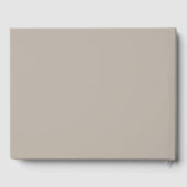 Soft Linen Taupe Sand Modern  Wedding Gastenboek (Achterkant)