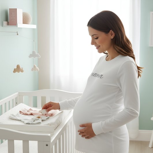 Soft Long Sleeve Maternity Top for Pregnant Moms 